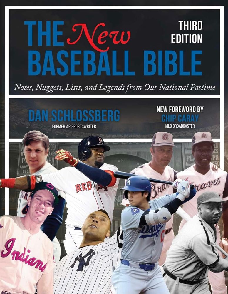 The cover of The New Baseball Bible featuring a collage of baseball player photos