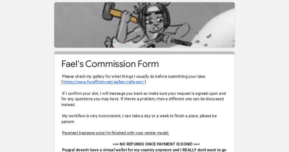 Fael's Commission Form