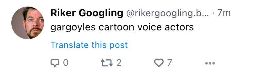 A screen cap of the skeet I am quoting with the “translate this post” message underneath. 