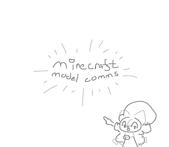 its like 11 PM have a funny image for attention. ms paint doodle of my sona salt doing the soyjak point at very small text saying 'minecraft model comms'