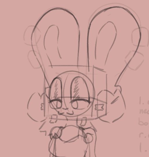 detailed sketch of box salt in a neutral 3/4's turn pose.