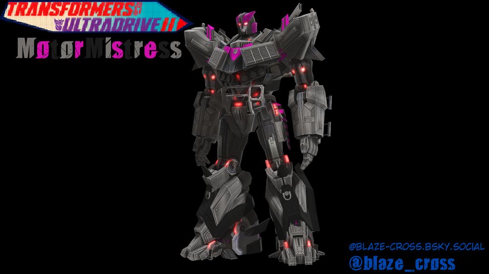 MotorMistress, now the new Stunticon leader after the "MotorMaster" passed away, she leads the Stunitcons with care and love unlike the old leader with his abuse. her team-mates respect her dearly especially DragStrip and StrikeCrasher. due to her trying her best to make them recover from their trauma due to MotorMaster and now they even combine into the great and powerful MENASOR with true stability and actual intellect unlike the old Menasor and that was only for their times in the war now they all live together as family.