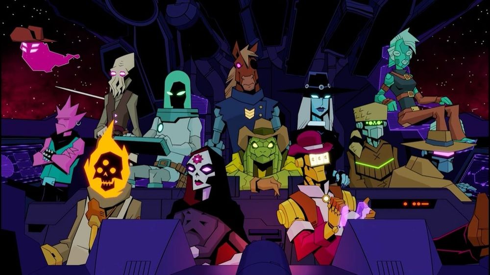 A promo image of the "Wild Bastards" from the 2024 rogue-like of the same name.