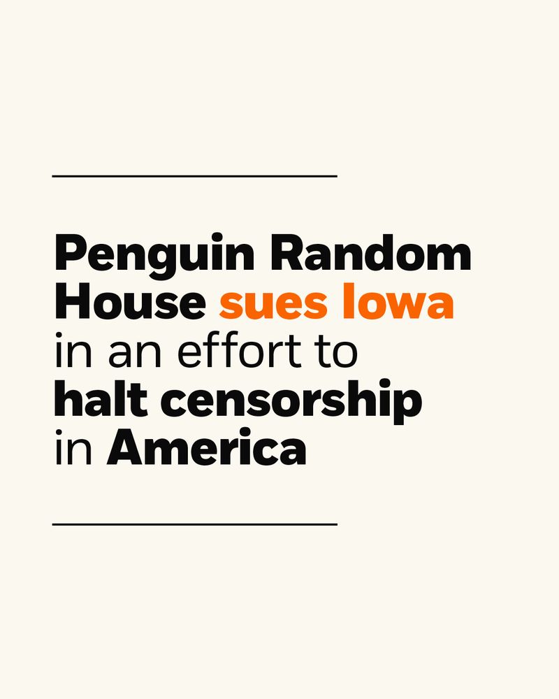 Penguin Random House sues Iowa in an effort to halt censorship in America