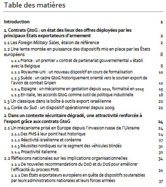 Table des matières