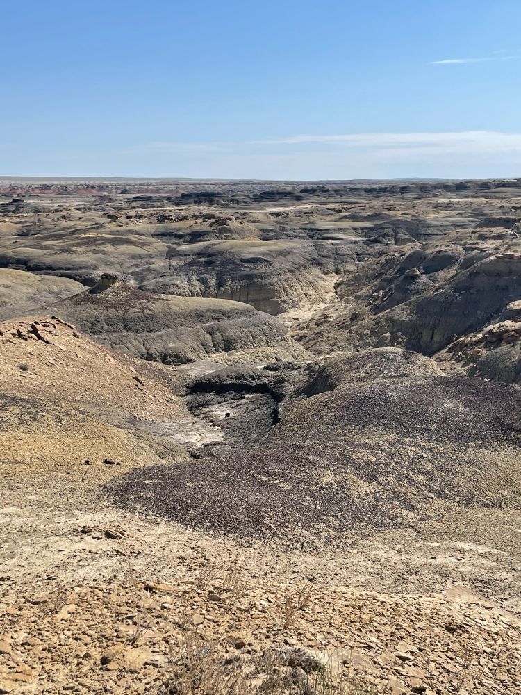 bisti badlands a cut in the ground