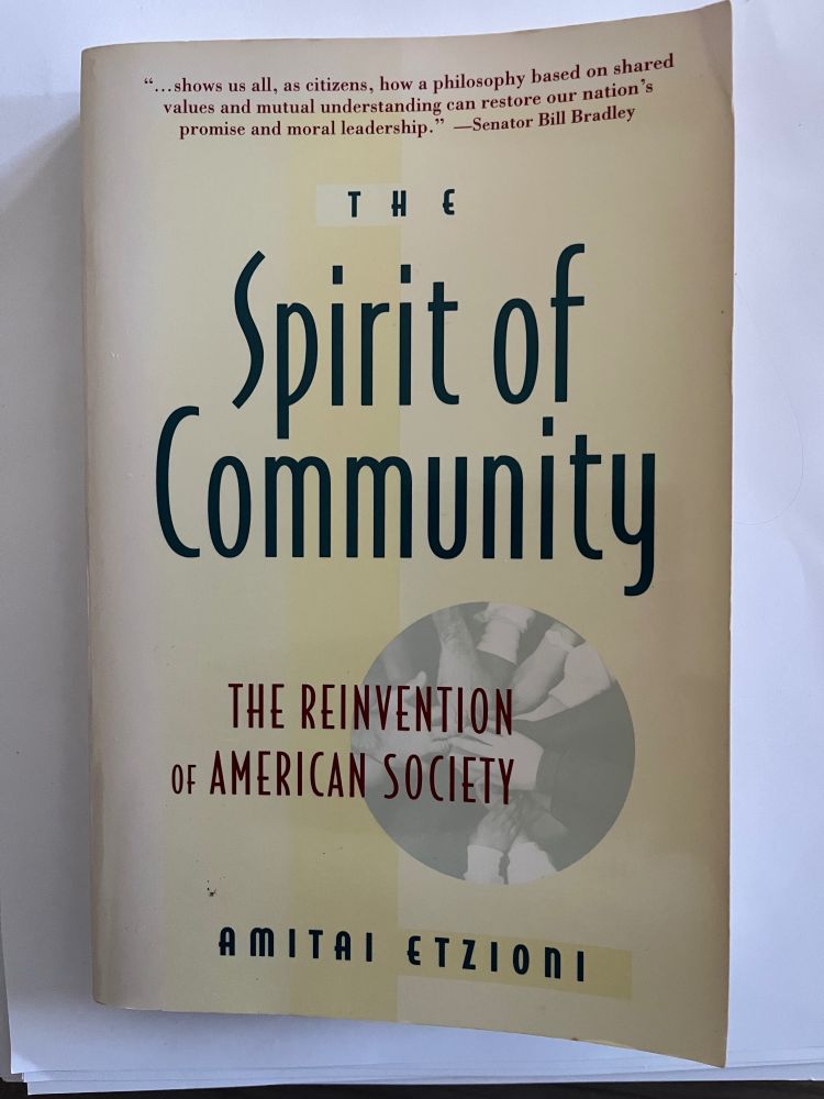 Cover of The Spirit of Community, a book by Amitai Etzioni.
