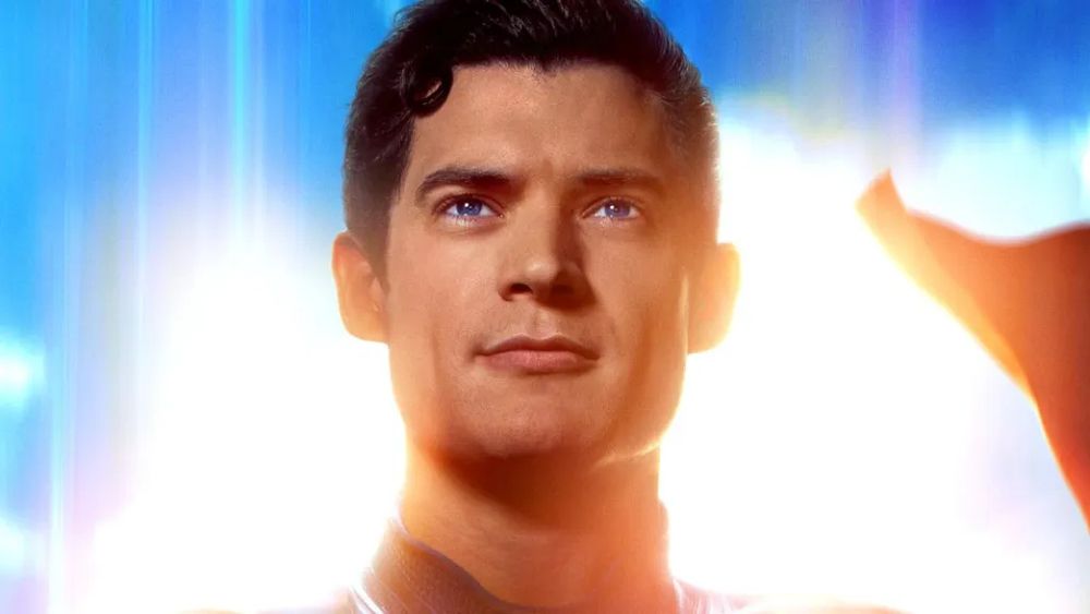 David Corenswet in costume as Superman