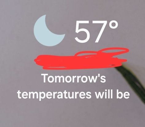 tomorrow's temperatures will be