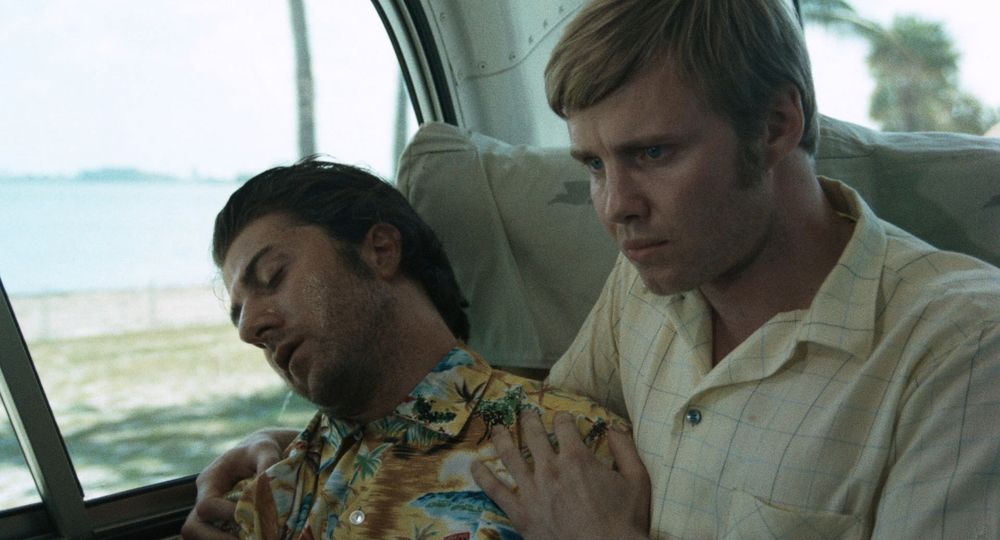 Joe Buck (John Voigt) holding Rico "Ratso" Rizzo (Dustin Hoffman) at the end of Midnight Cowboy (1969)