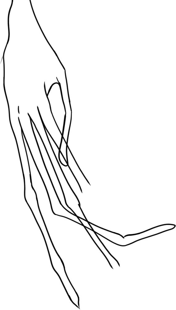 A different creepily long fingered hand