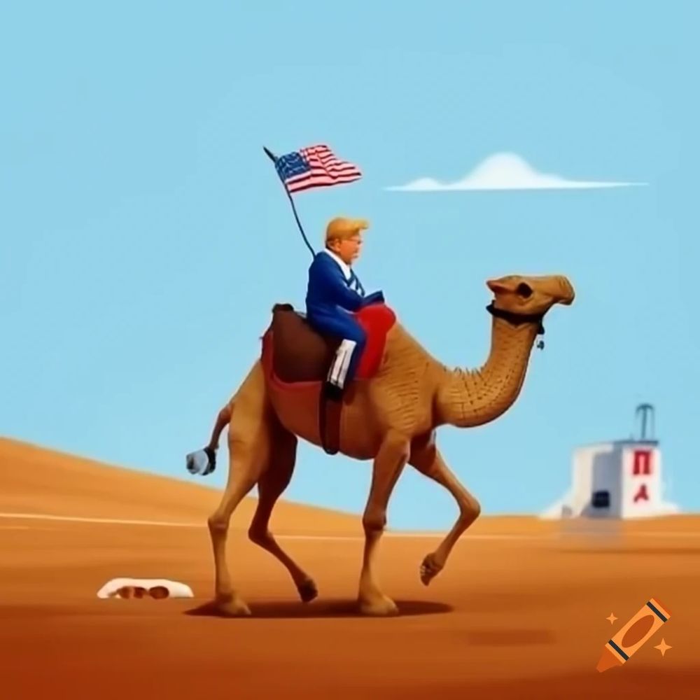 trump riding a 