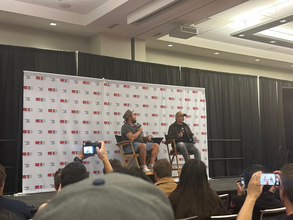 The voice of Nathan Drake from
Uncharted sitting down with the moderator