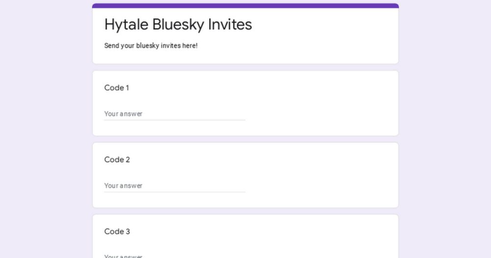 Hytale Bluesky Invites