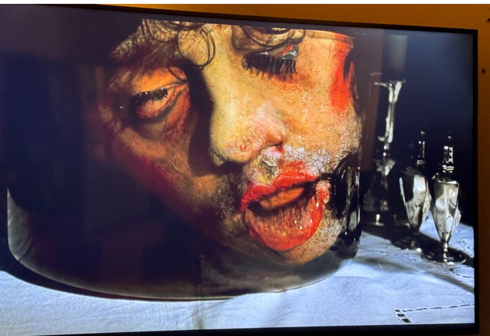 The severed head of Benjamin Raspell, preserved in a jar, found in a hearse in a storage unit in Baltimore. From silence of the lambs.