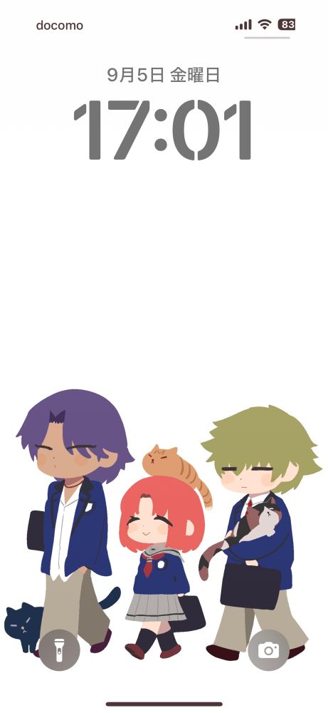 携帯電話の待ち受け画面