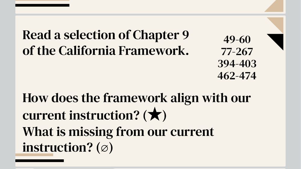 Slide showing selections of the chapter 9 California framework