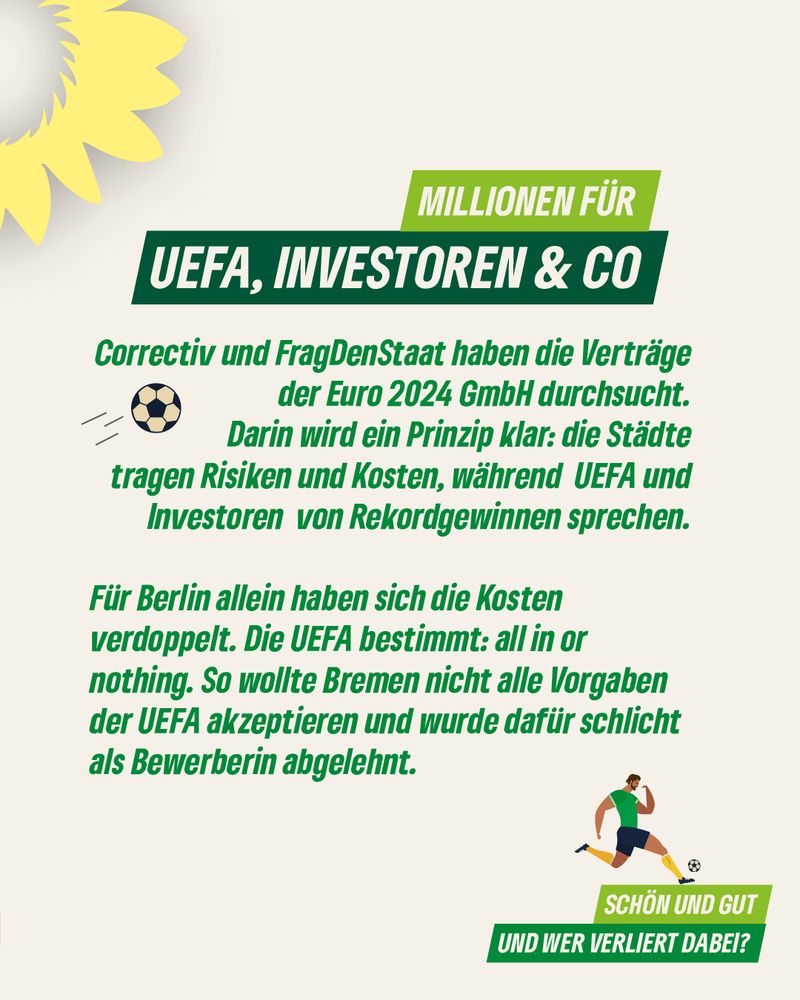 Wir alle lieben die Emotionen, aber wer profitiert daran eigentlich?
Darunter sind fünf gezeichnete Personen zu sehen, die auf einen Fernseher schauen. Im Fernseher ist ein Fußballspiel zu sehen, bei dem ein Angreifer gerade gegen zwei Verteidiger spielt.