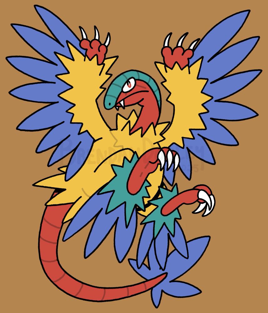 The Pokémon Archeops.