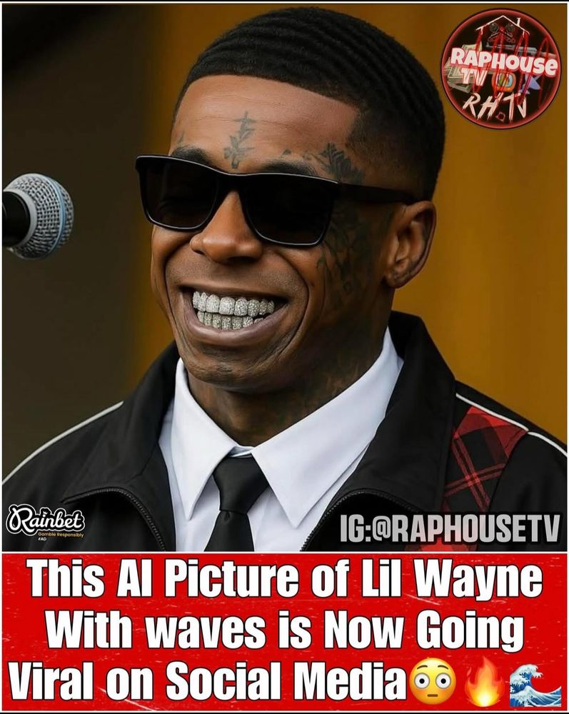 This AI Picture of Lil Wayne With waves is Now Going Viral on Social Media 😳🔥🌊