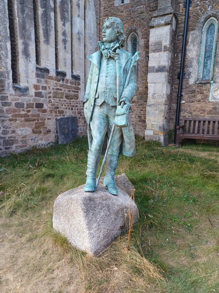 Samuel Taylor Coleridge statue, Ottery Church.