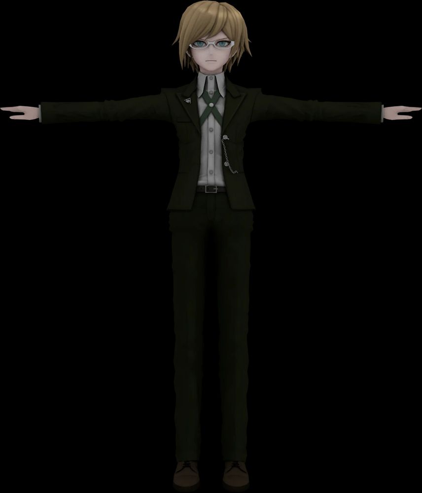 A 3D model of Byakuya Togami from the Danganronpa series.