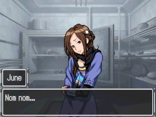 Akane Kurashiki eating something