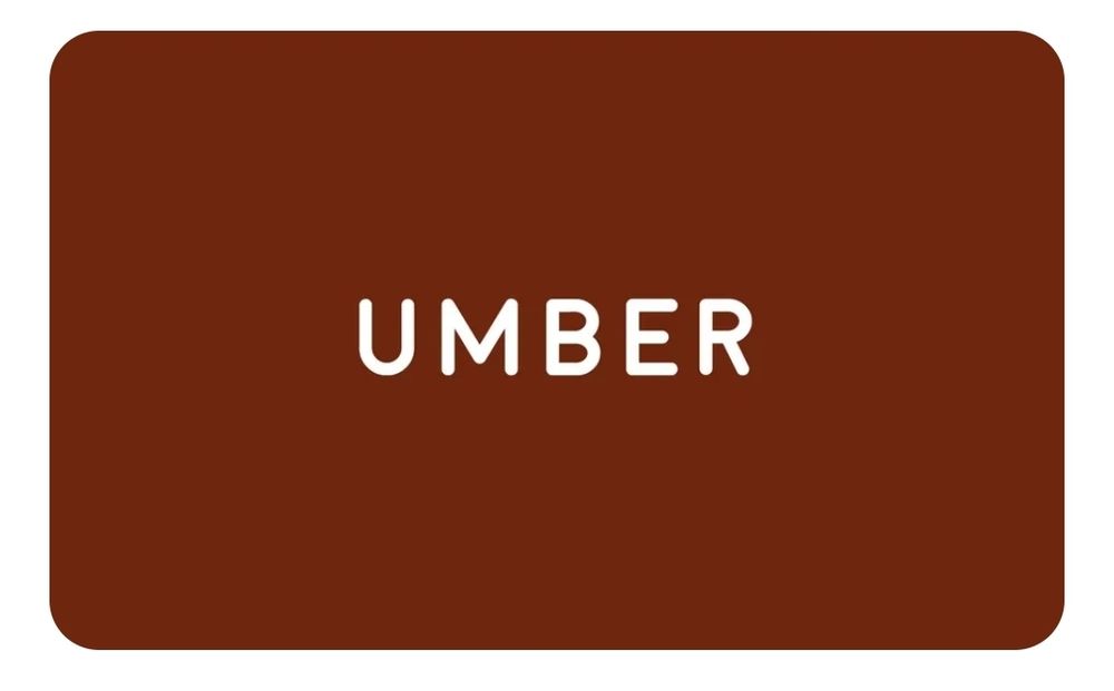 A colored box with the word "umber" inside it