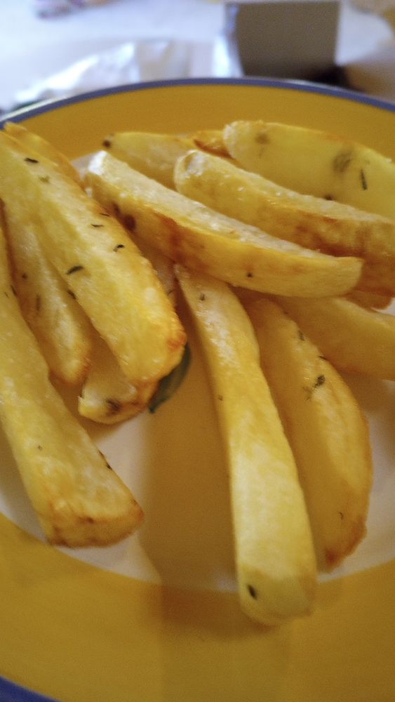 french fries on a plate 