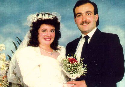 American bride and Turkish husband. 1991. 