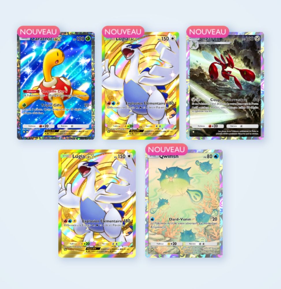 Un booster de 5 cartes Pokémon rares 