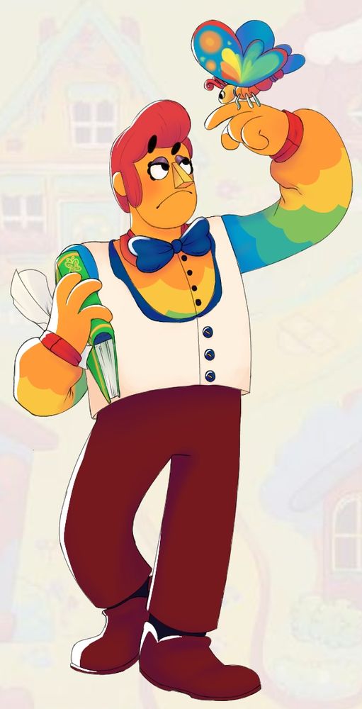 This piece shows Eddie Dear from the horror project Welcome Home in Frank Franklys role