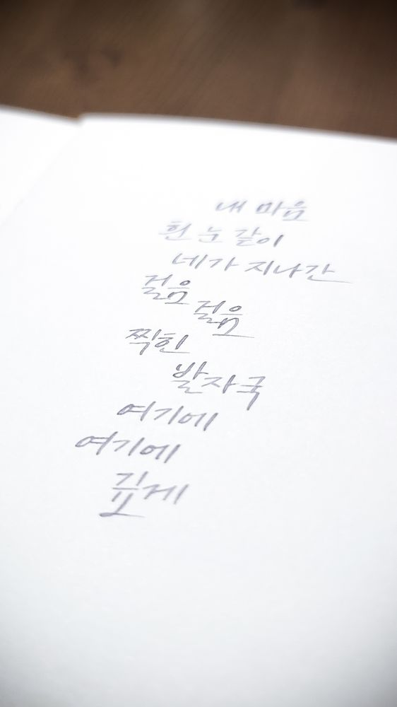 새소년 <눈>

내 마음 흰 눈 같이
네가 지나간 걸음 걸음
찍힌 발자국 여기에
여기에 깊게