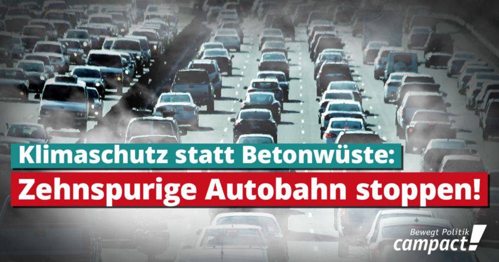 Unterzeichne jetzt: Zehnspurige Autobahn stoppen!