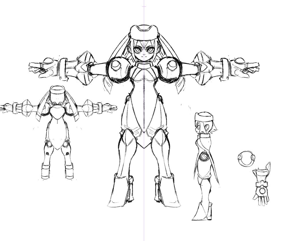 Marina Liteyear, reimagined in the Megaman Zero Universe. 