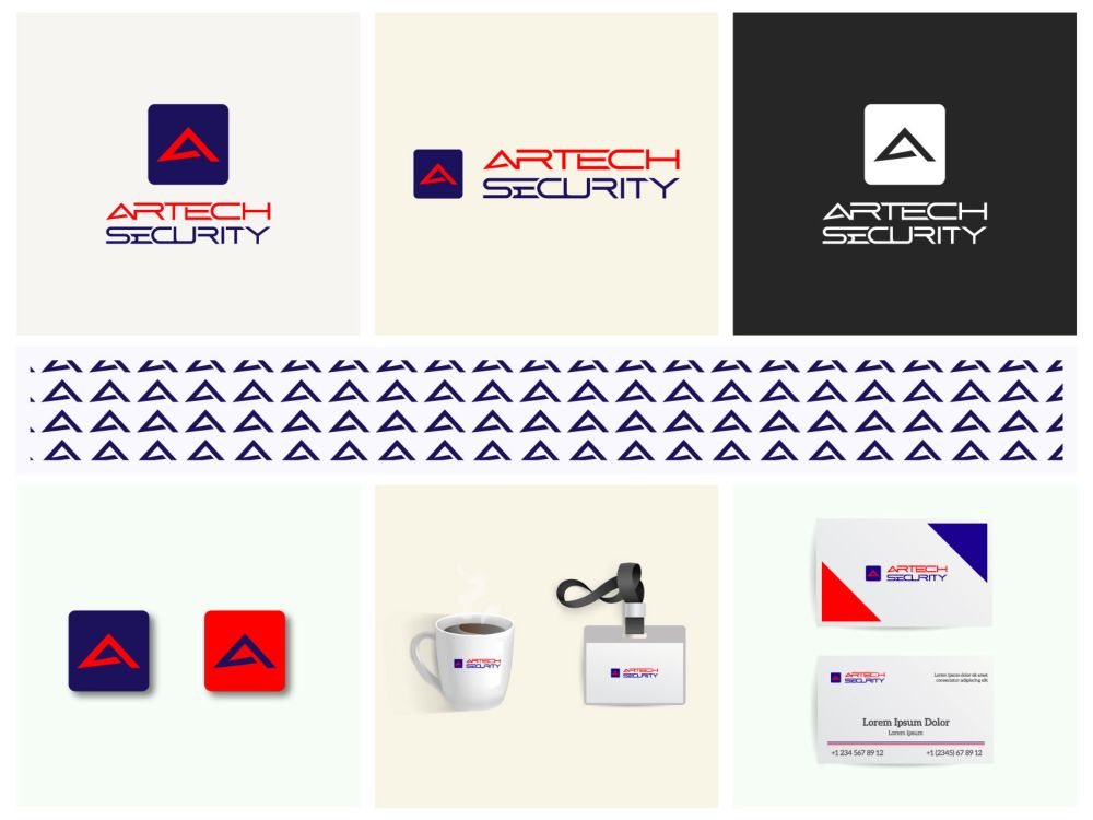 Artech Security Logo & Brand Identity Design for Company.