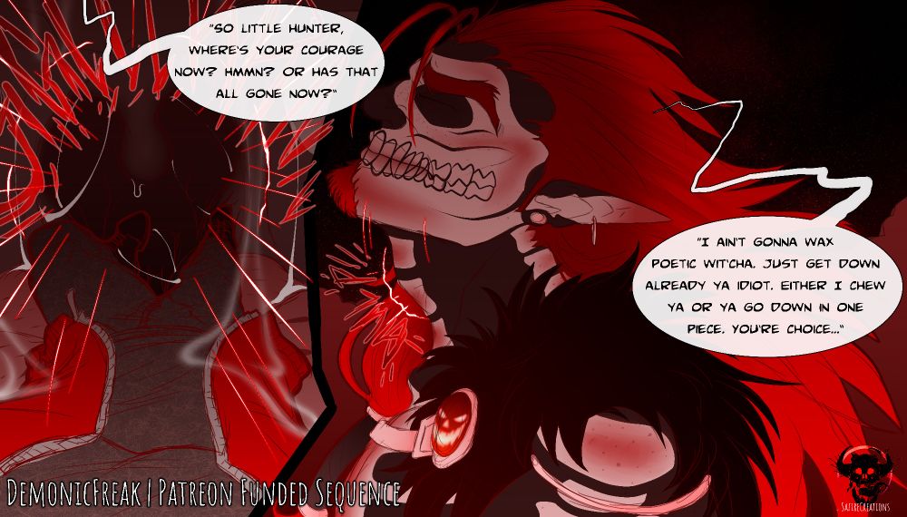 Of course we can't forget my flame giant Kholnaz~ though Khol is antisocial, he finds it extra annoying to have a hunter/pocher on/in his mountain/forest.
Don't worry~ I'm sure he'll be promptly dealt with~