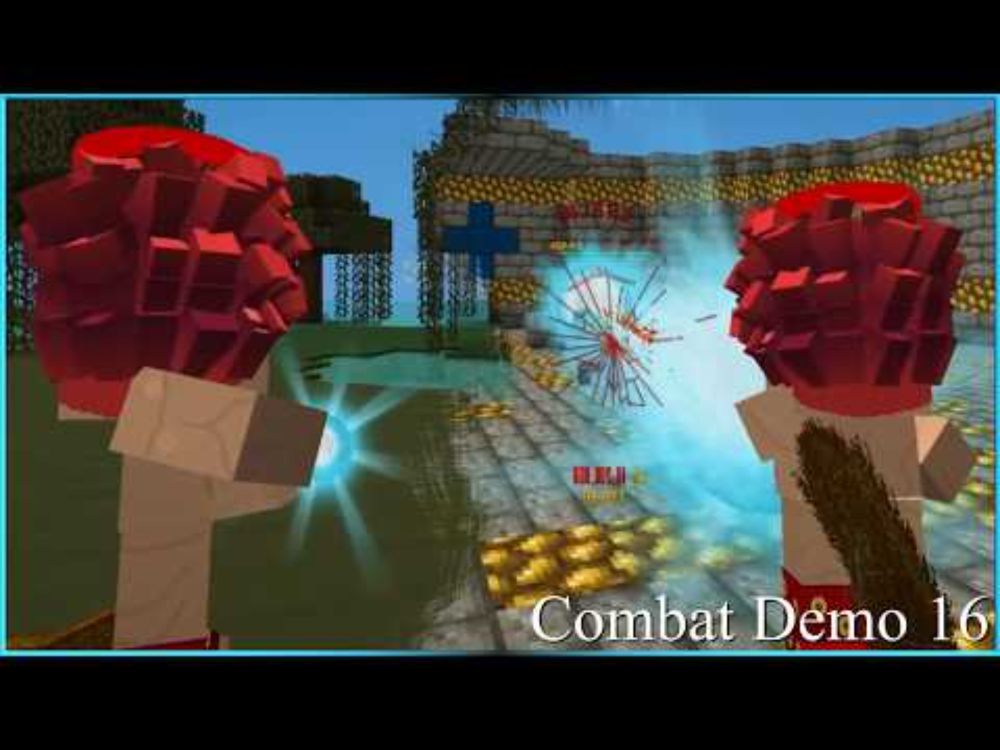 DBZ Kamehameha Wave in Minecraft (Combat Demo 16) [Dragon Block Apollo]