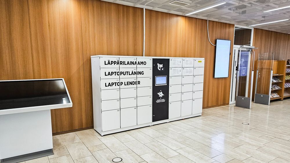 Photo of the Kaisa House laptop lender.