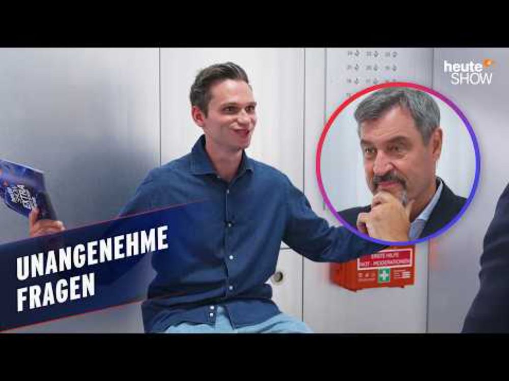 Fabian Köster sperrt Markus Söder im Aufzug ein – und grillt ihn | heute-show extra