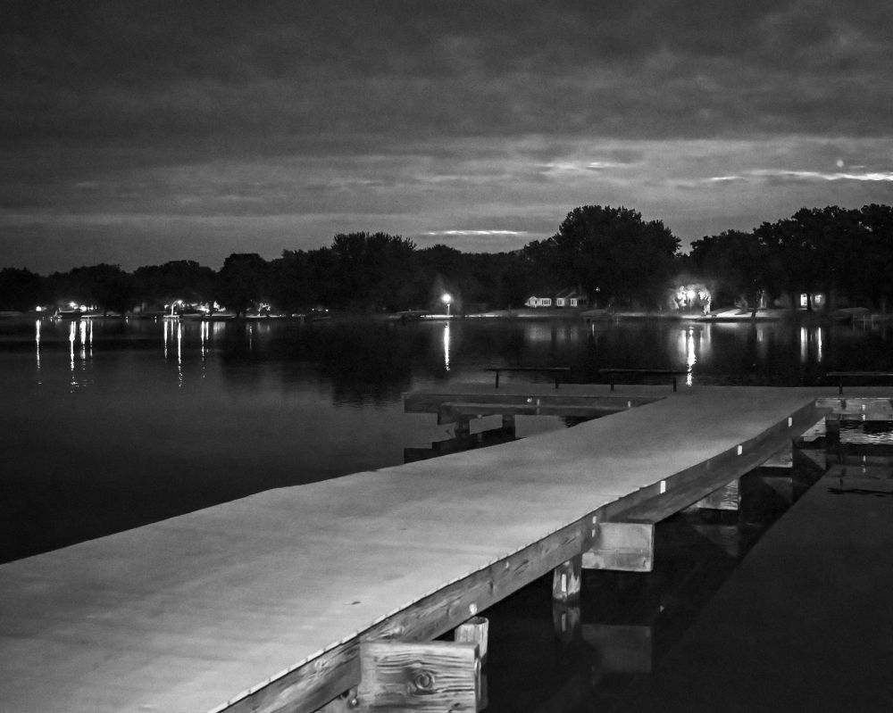 Lakeside Dock on a cloudy early morning.
