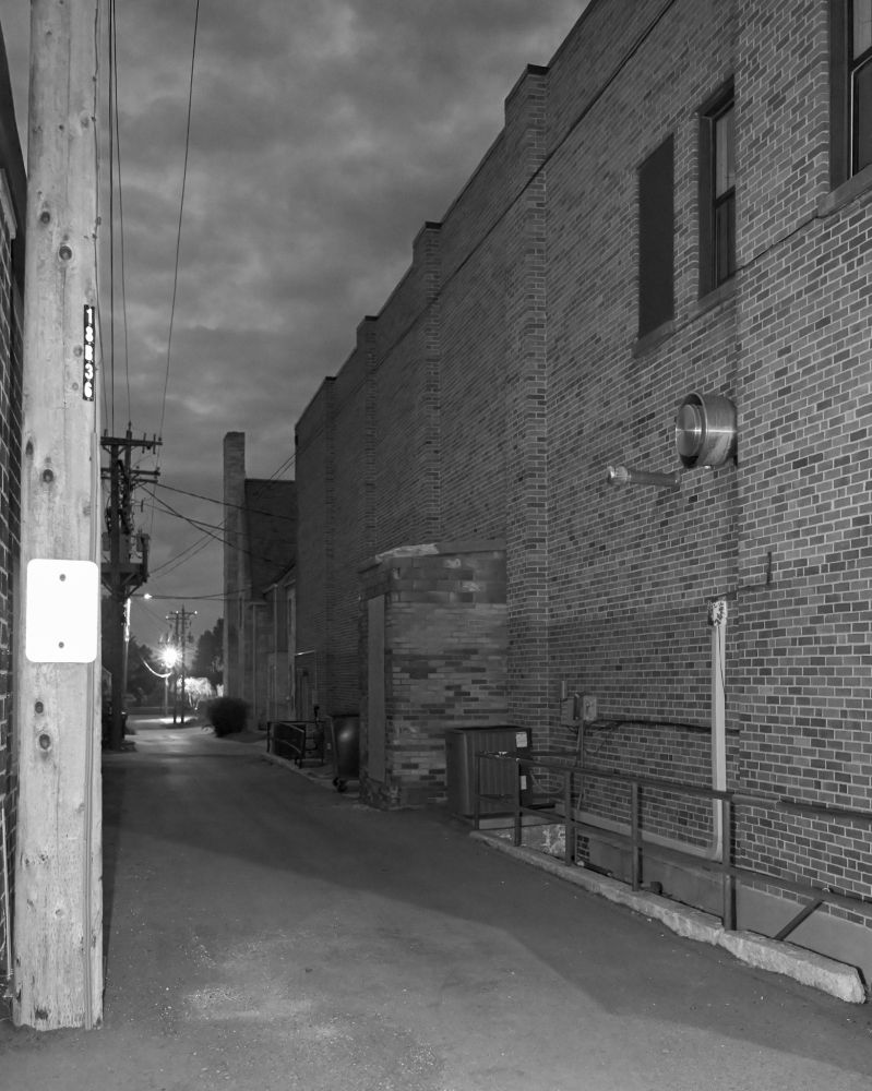 Alleyway on a cloudy early morning