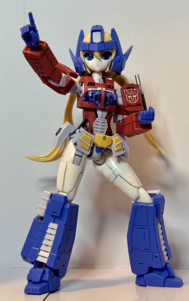 Pointing pose with the camera angled up a bit 