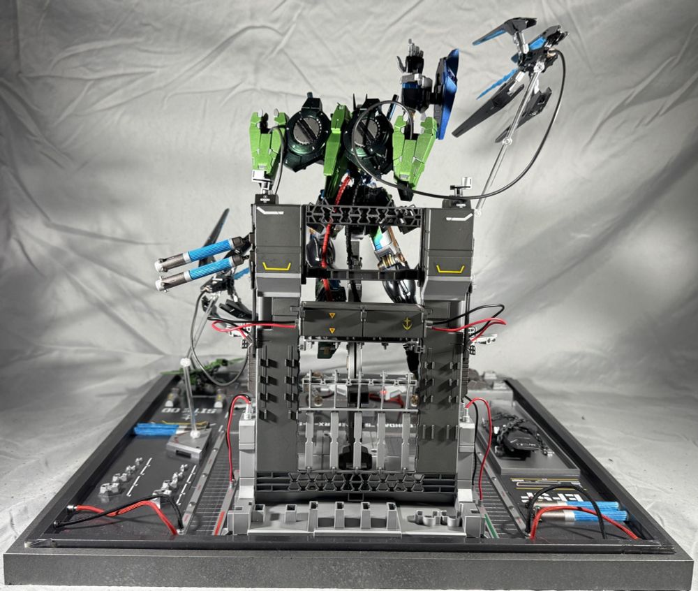 Rear view of the diorama