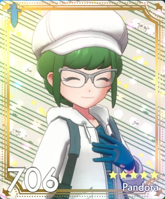 trainer card of a character named Pandora