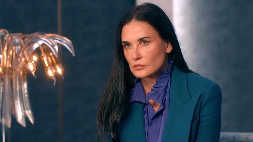 demi moore as elisabeth sparkle in the 2024 film The Substance (dir. Coralie Fargeat)