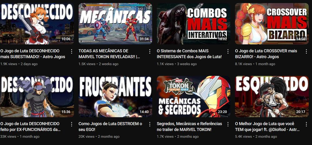 O Jogo de Luta DESCONHECIDO mais SUBESTIMADO! (Chaos Code)


TODAS AS MECÂNICAS DE MARVEL TOKON REVELADAS!! | React e Análise


O Sistema de Combos MAIS INTERESSANTE dos Jogos de Luta! (Killer Instinct 2013)

O Jogo de Luta CROSSOVER mais BIZARRO! (Blade Strangers)

O Jogo de Luta DESCONHECIDO feito por EX-FUNCIONÁRIOS da SNK! (Rumble Fish)

Como Jogos de Luta DESTROEM o seu EGO!

Segredos, Mecânicas e Referências no trailer de MARVEL TOKON!

O Melhor Jogo de Luta que você TEM que jogar! ft. @DioRod (Samurai Shodown)