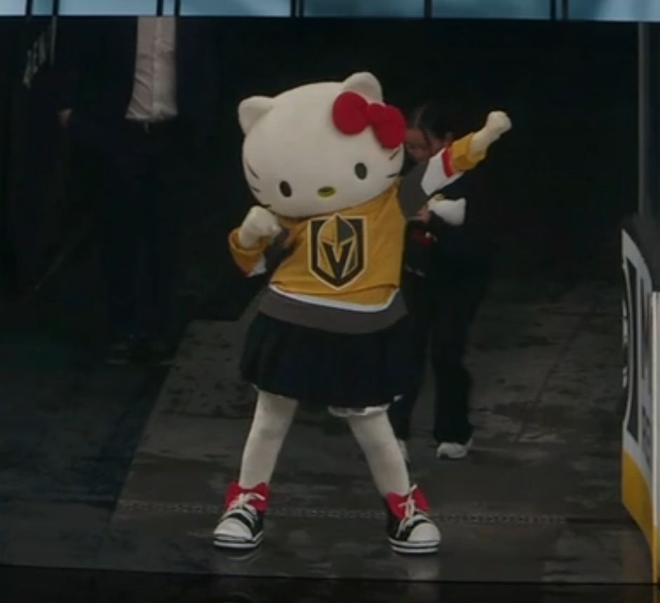 hello kitty in a vegas jersey...for some reason