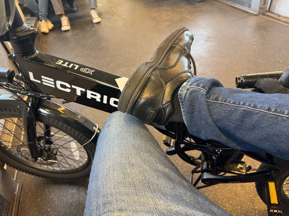 bike on metro train 