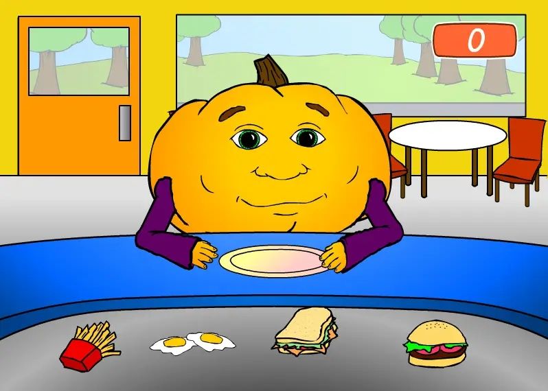 Pumpkin from the flash game here he asks for a sandwich. Idk what it's called sorry 